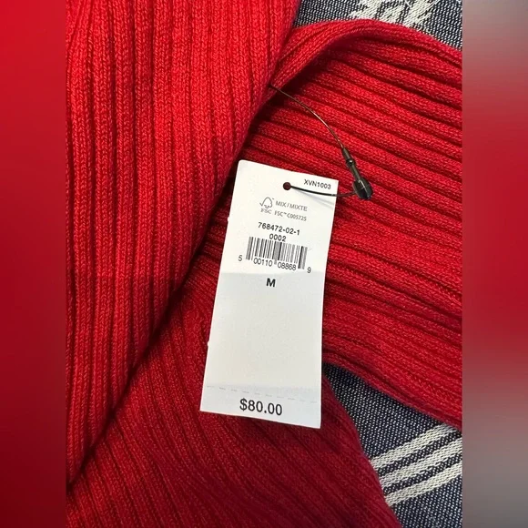 Banana Republic Red Off The Shoulder Sweater - Picture 9 of 9